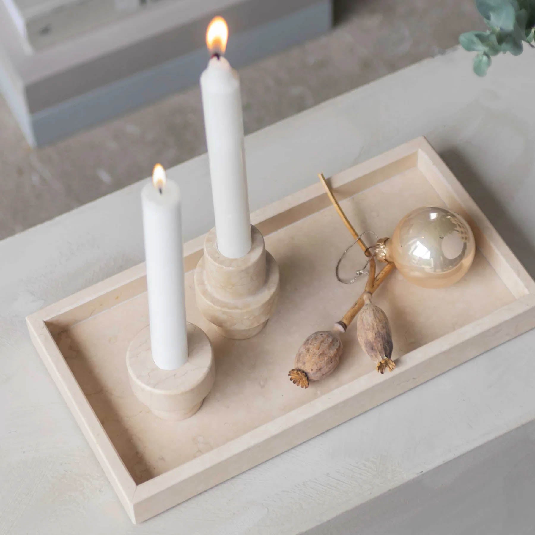 MEtte Ditmer Marble Candleholder Sand