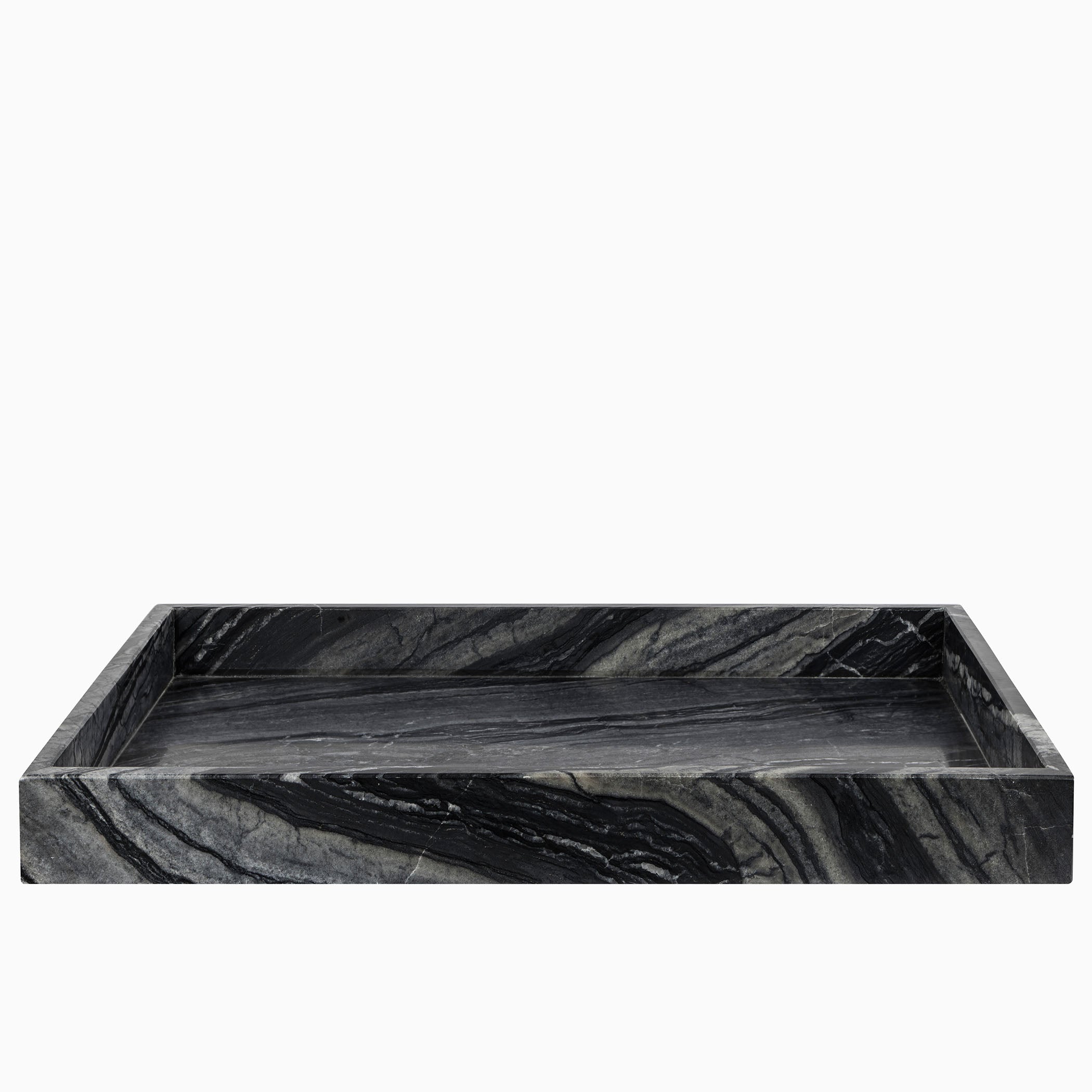 Mette Ditmer Marble Tray, Large - Black/Grey