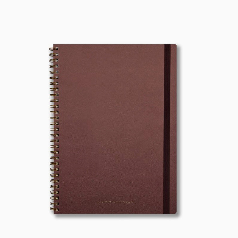 Studio Milligram - Spiral Bound Notebook Ruled B5 Cherry