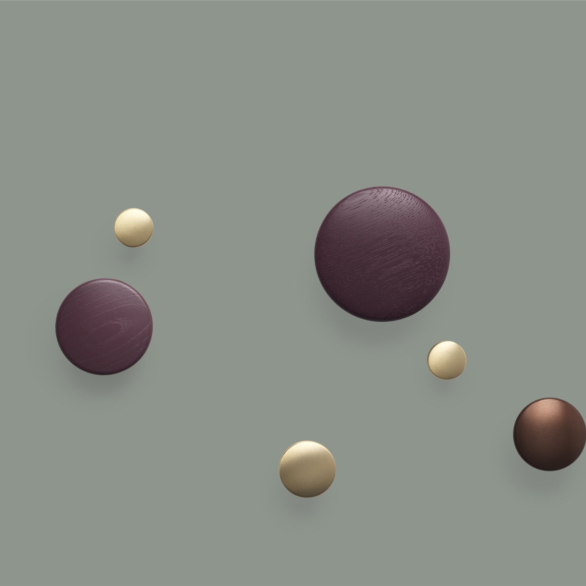 Muuto Dots Wood - Burgundy