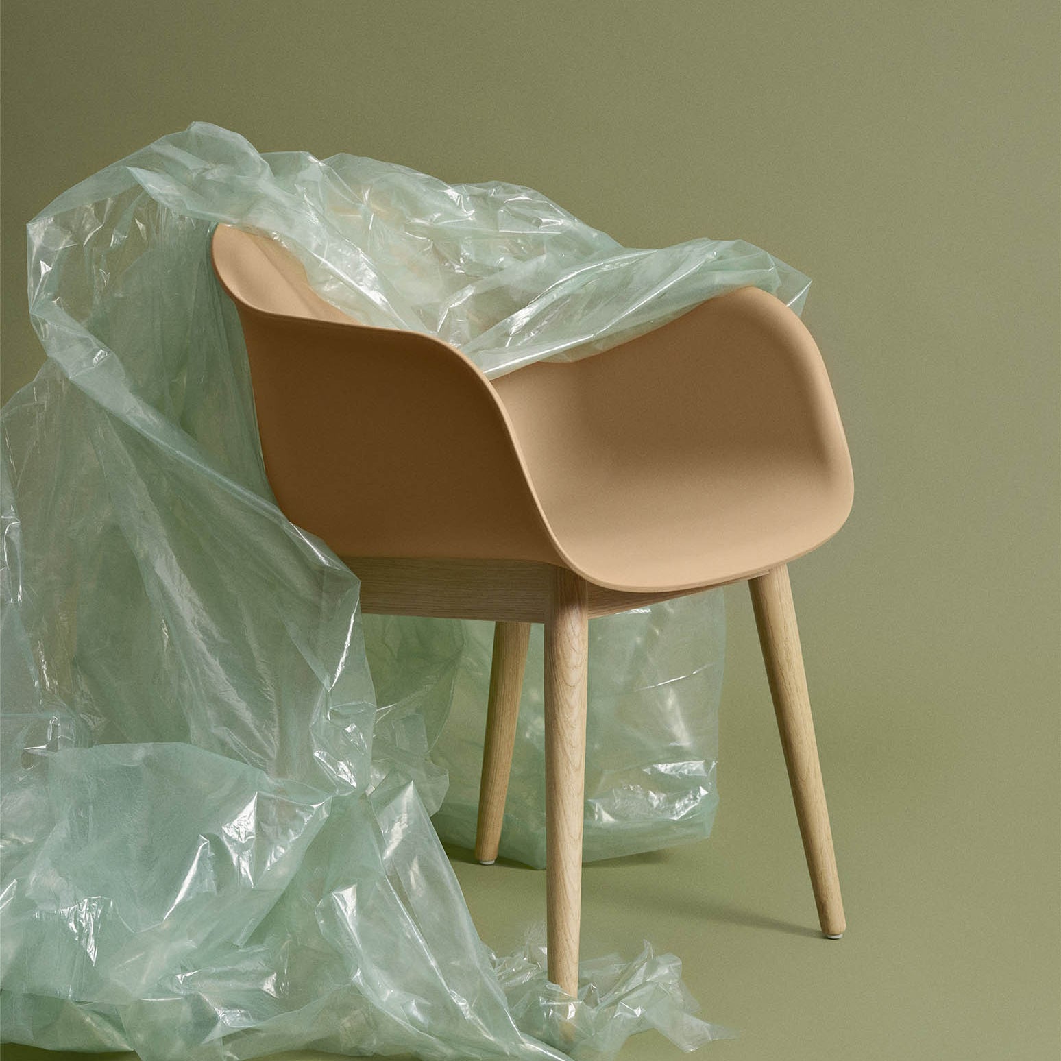 Muuto Fiber Armchair Wood Base