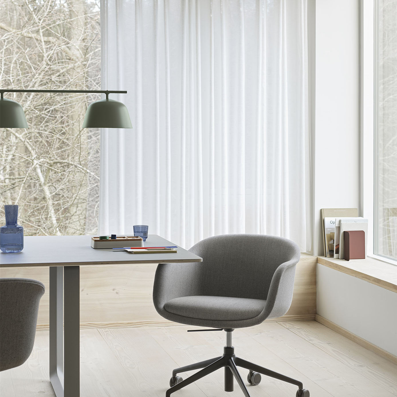 Muuto Fiber Conference Armchair Swivel Base and Castors