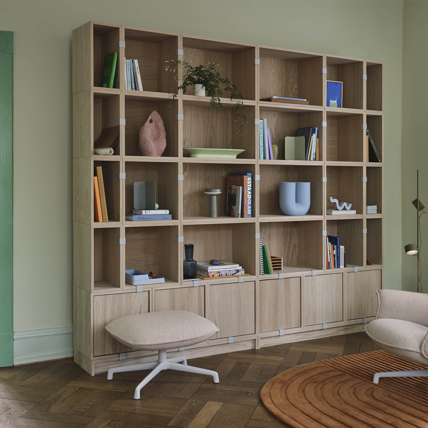 Muuto Stacked Storage Bookcase Configuration 1  Oak