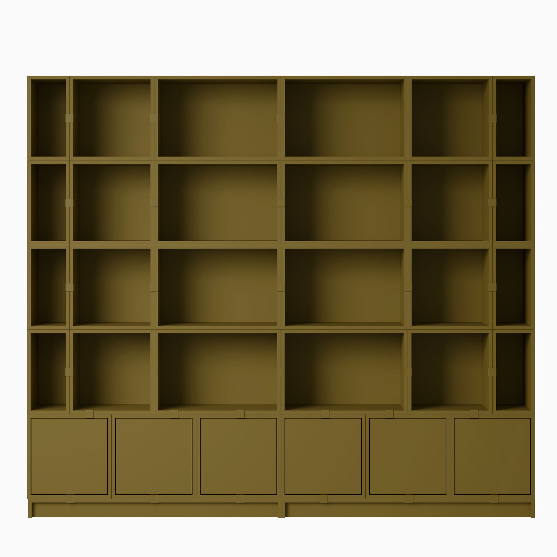 Muuto Stacked Storage Bookcase Configuration 1 Brown Green