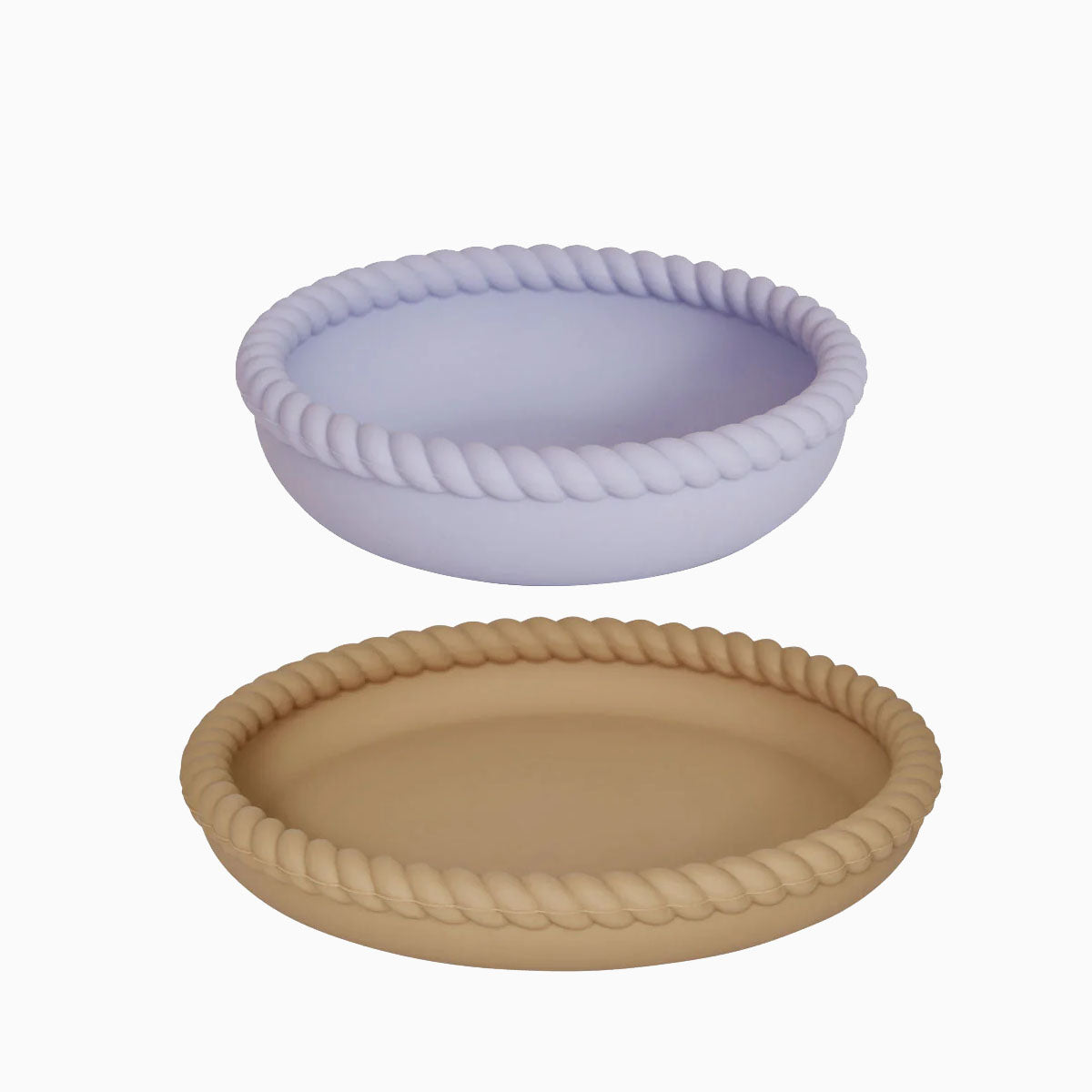 OYOY Mellow Plate and Bowl Rubber Lavender