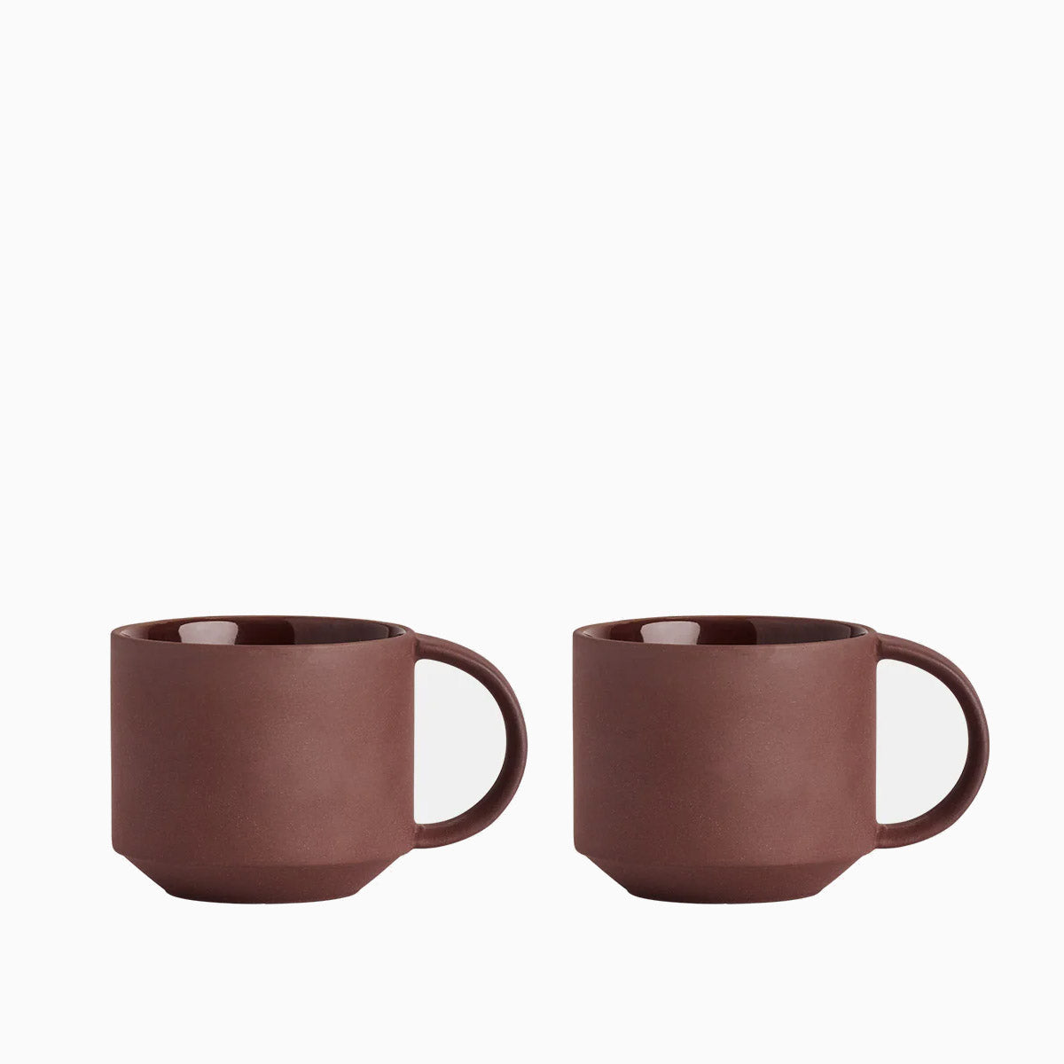 OYOY Yuka Cup Set Of Two - Dark Terracotta