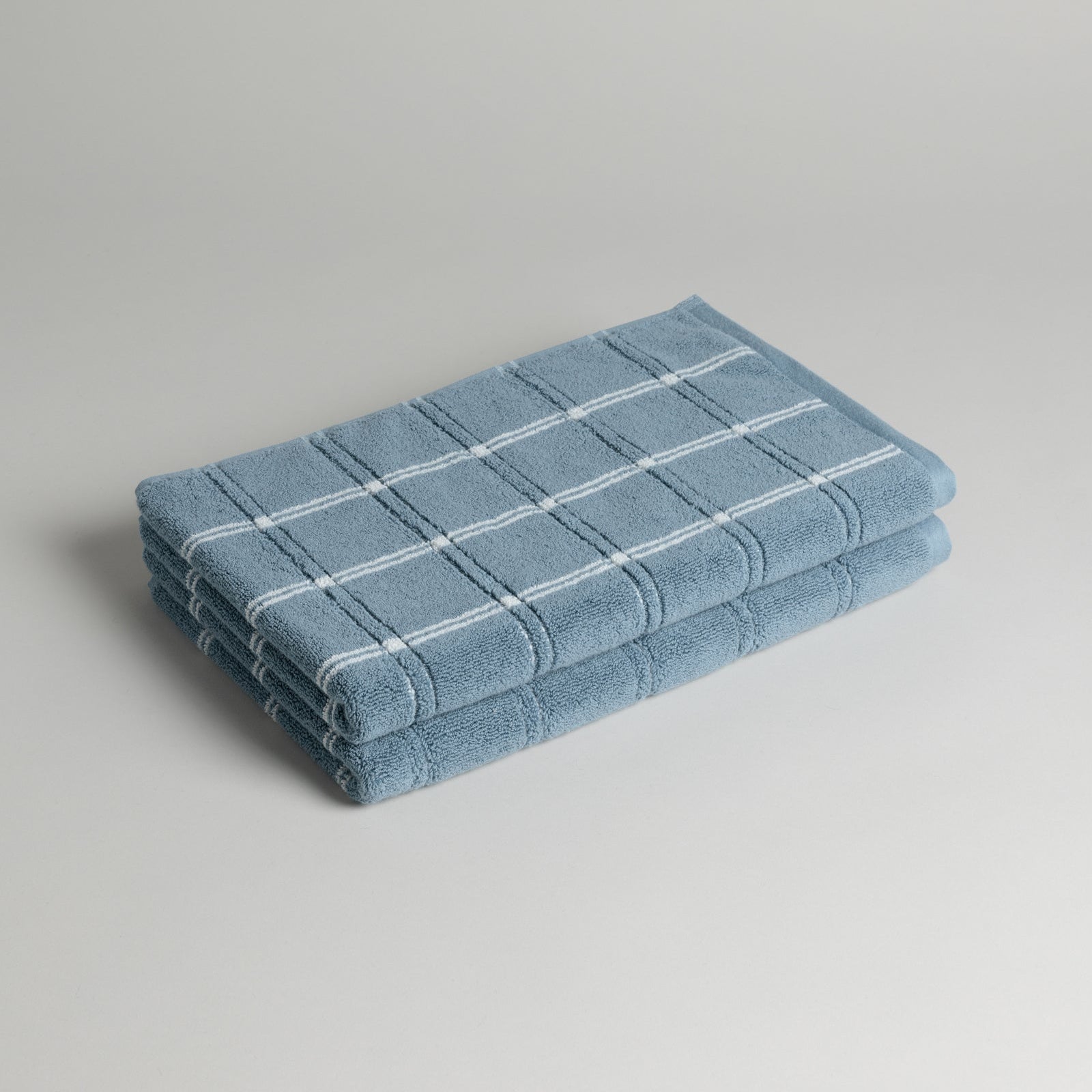 Baina Devon Bath Mat - Celeste / Chalk