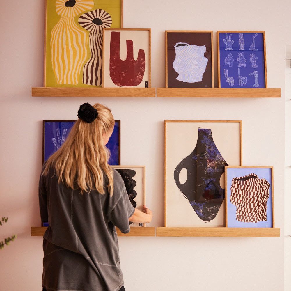 Paper Collective Floating Gallery Shelf Oak