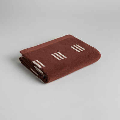 BAINA Claremont Bath Towel Mudbrick & Crème 70x140cm