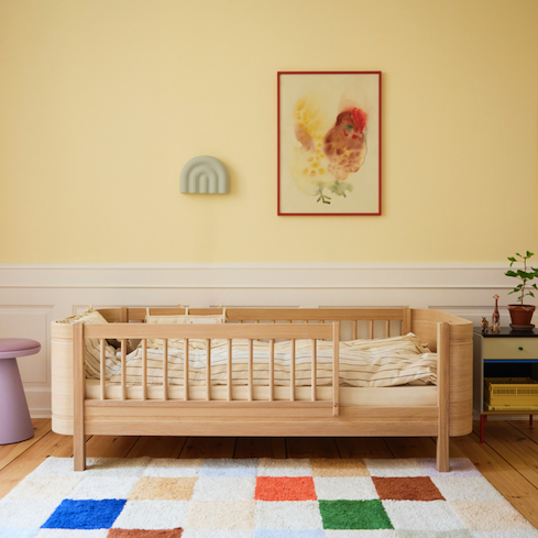 Paper Collective Modern Timber Poster Frame in Vibrant Red Solid Wood
