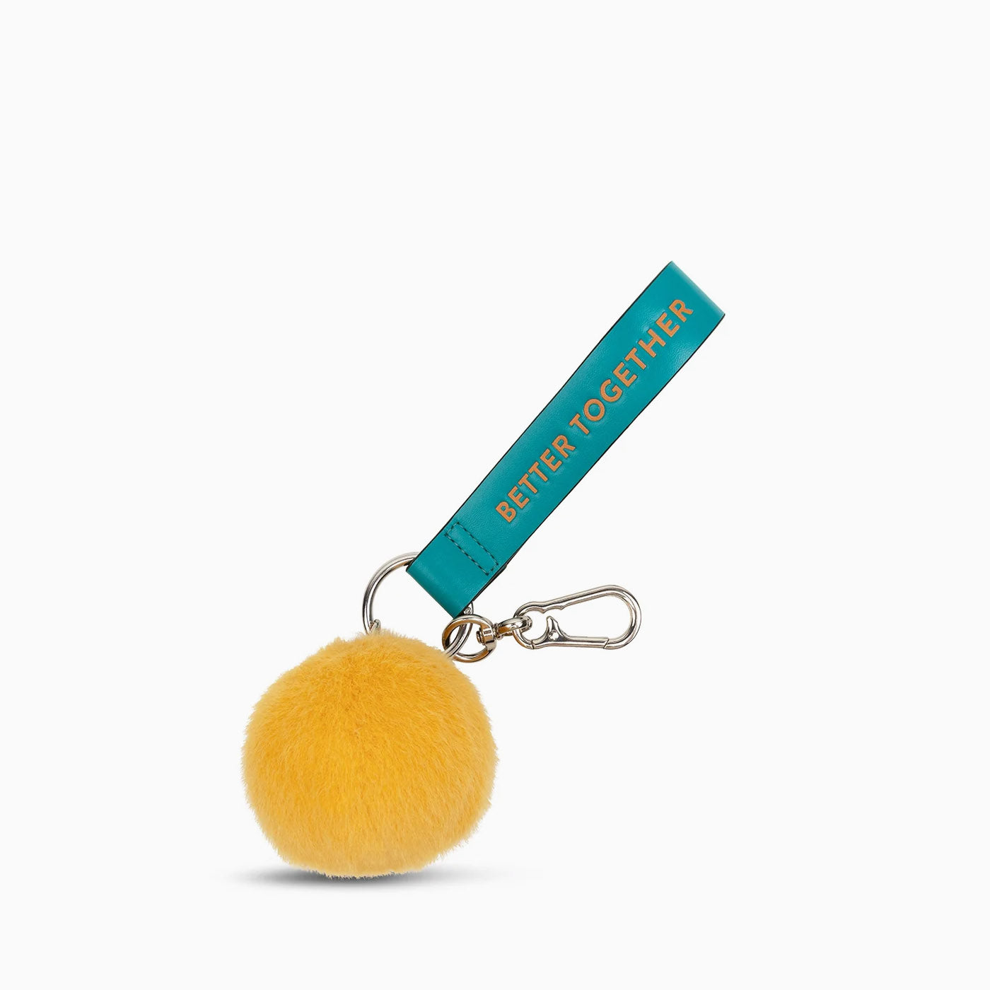 Smiley ECO Fuzzy Bag Charm - Yellow