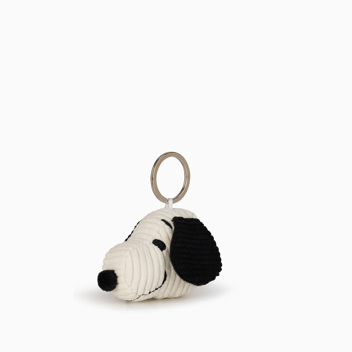 Snoopy Head Corduroy Keychain - Cream