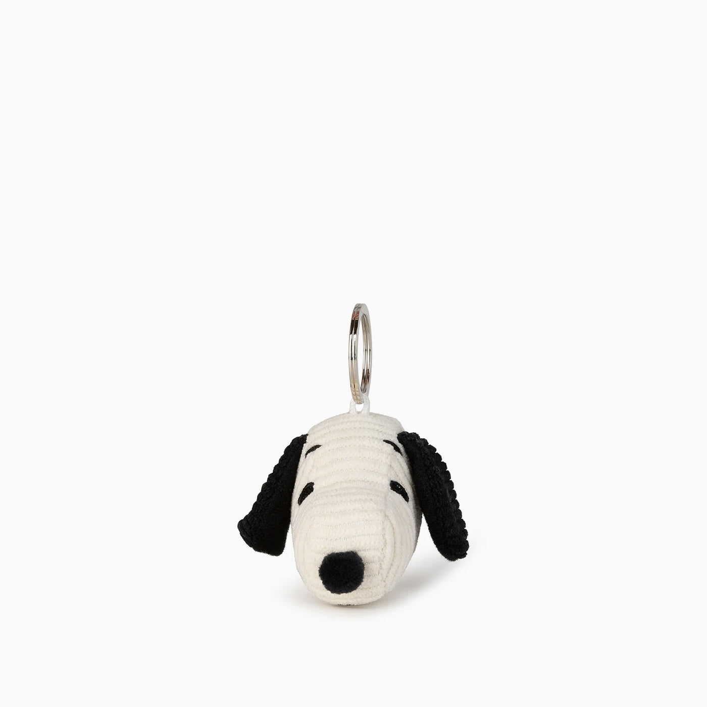 Snoopy Head Corduroy Keychain - Cream
