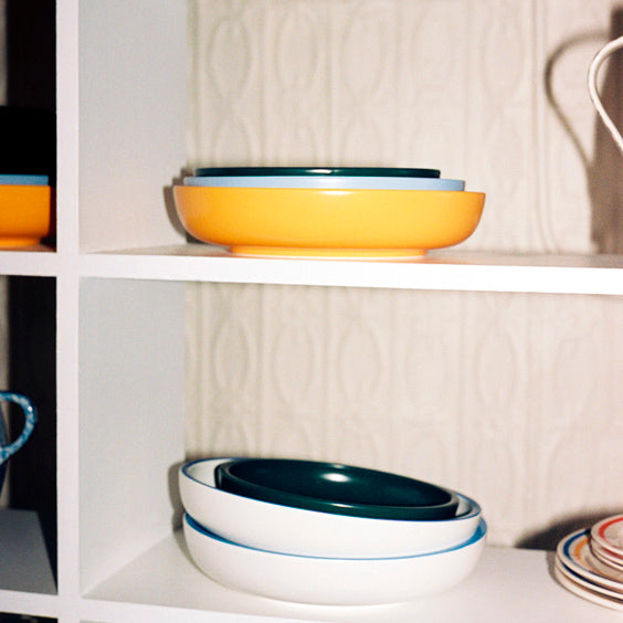 HAY Sobremesa Serving Bowl Large Porcelain - Yellow