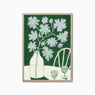 The Poster Club Anouk Van Cleef Blue Flowers Red Wine