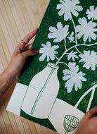 The Poster Club Anouk Van Cleef Blue Flowers Red Wine