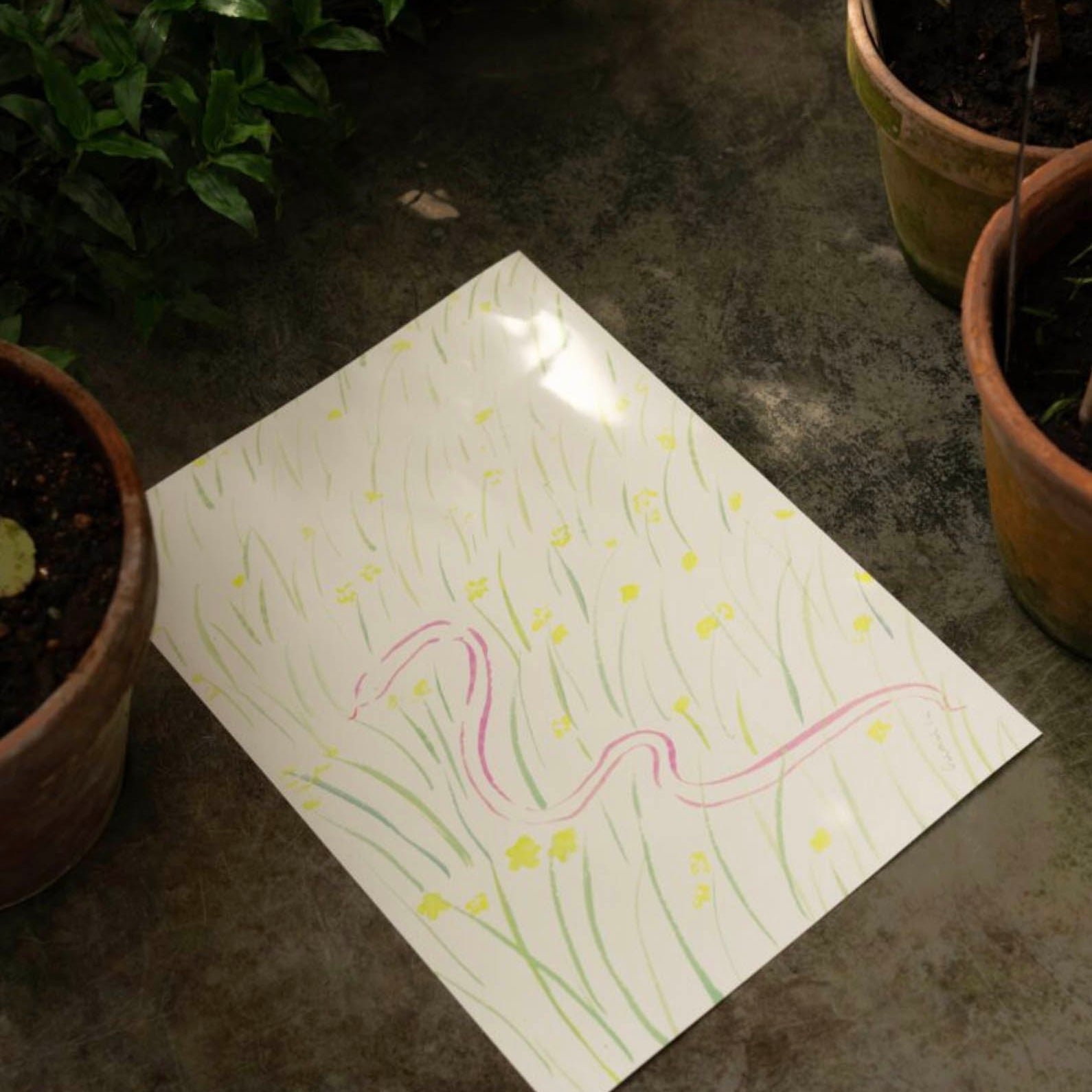 The Poster Club Oamul - Daffodils and Snake