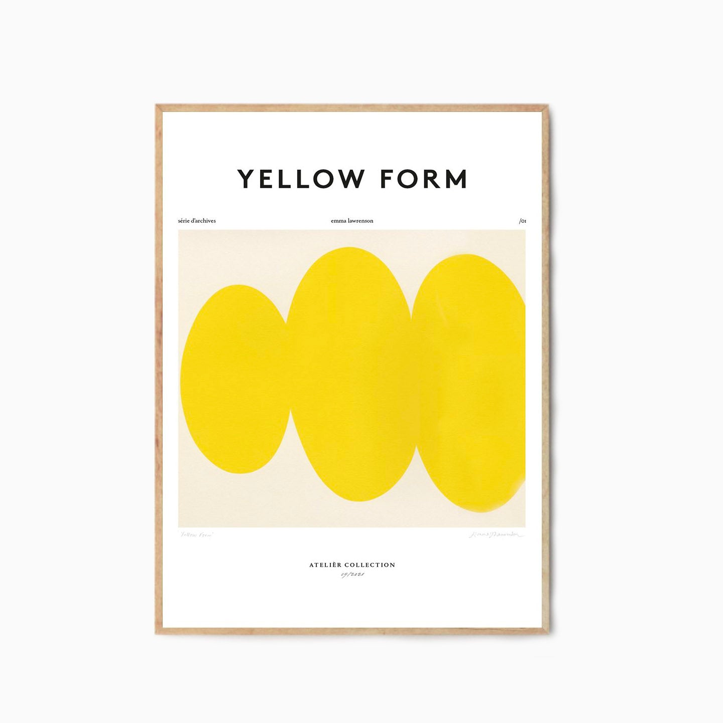 The Poster Club Emma Lawrenson Yellow Form