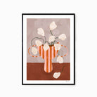 Frankie Penwill - White Flowers in Striped Vase