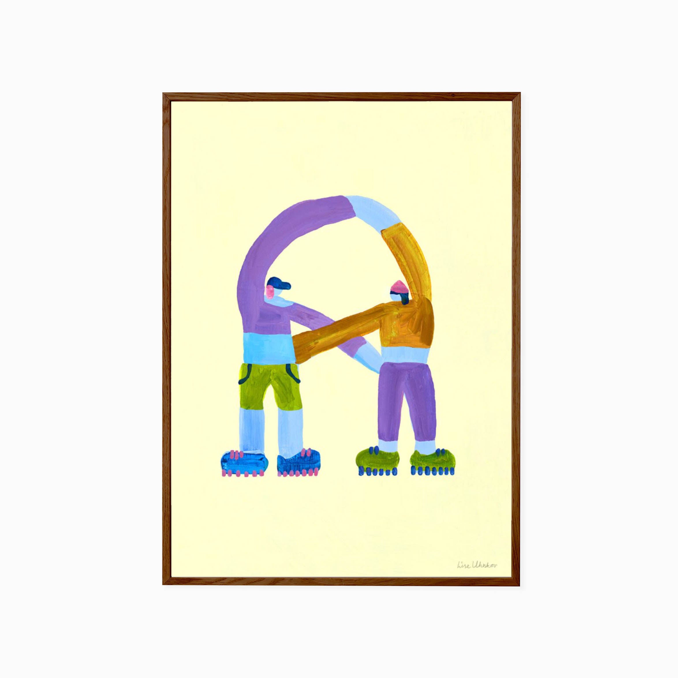 The Poster Club Lisa Uhrskov - Crossroads with Dark Oak Frame