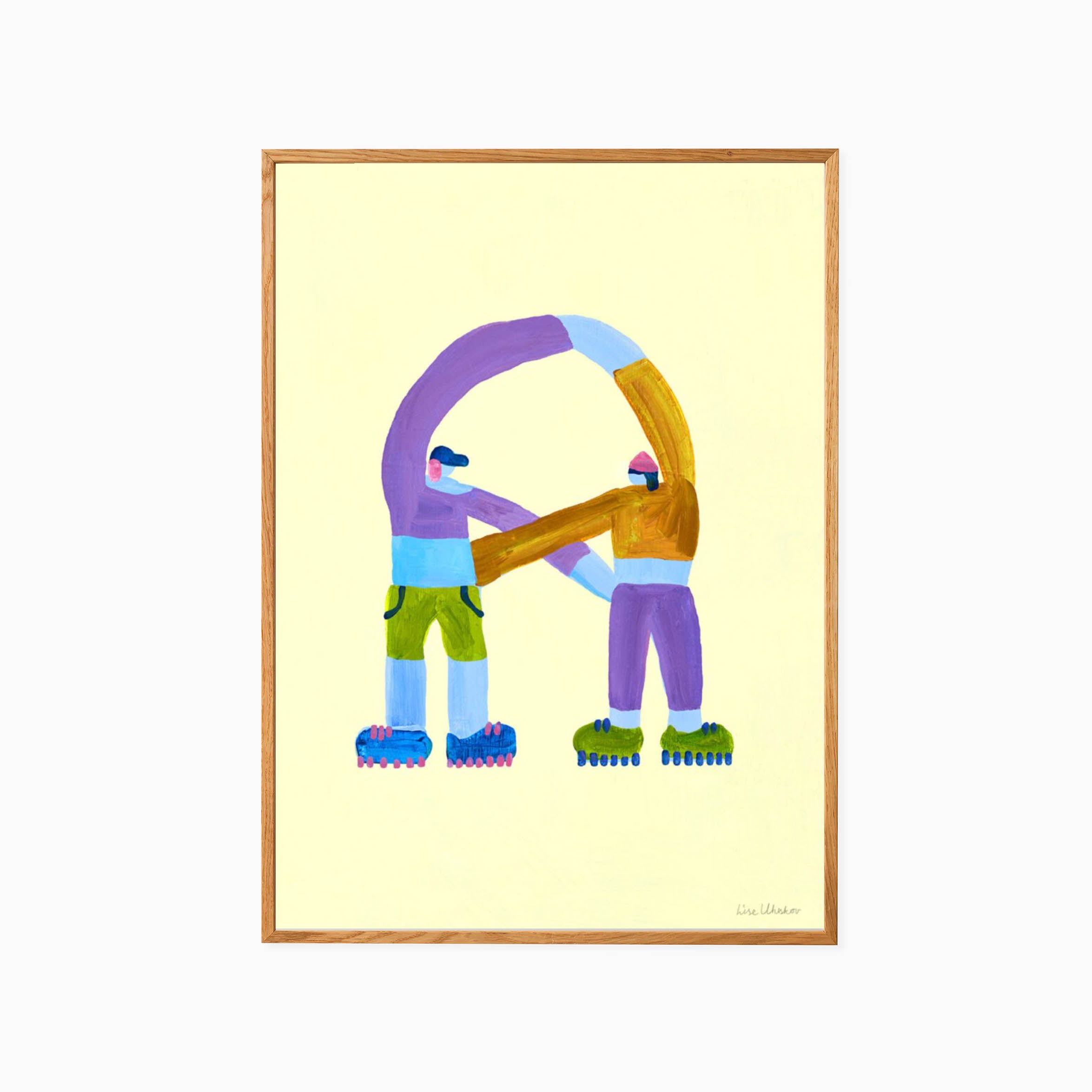 The Poster Club Lisa Uhrskov - Crossroads with Oak Frame