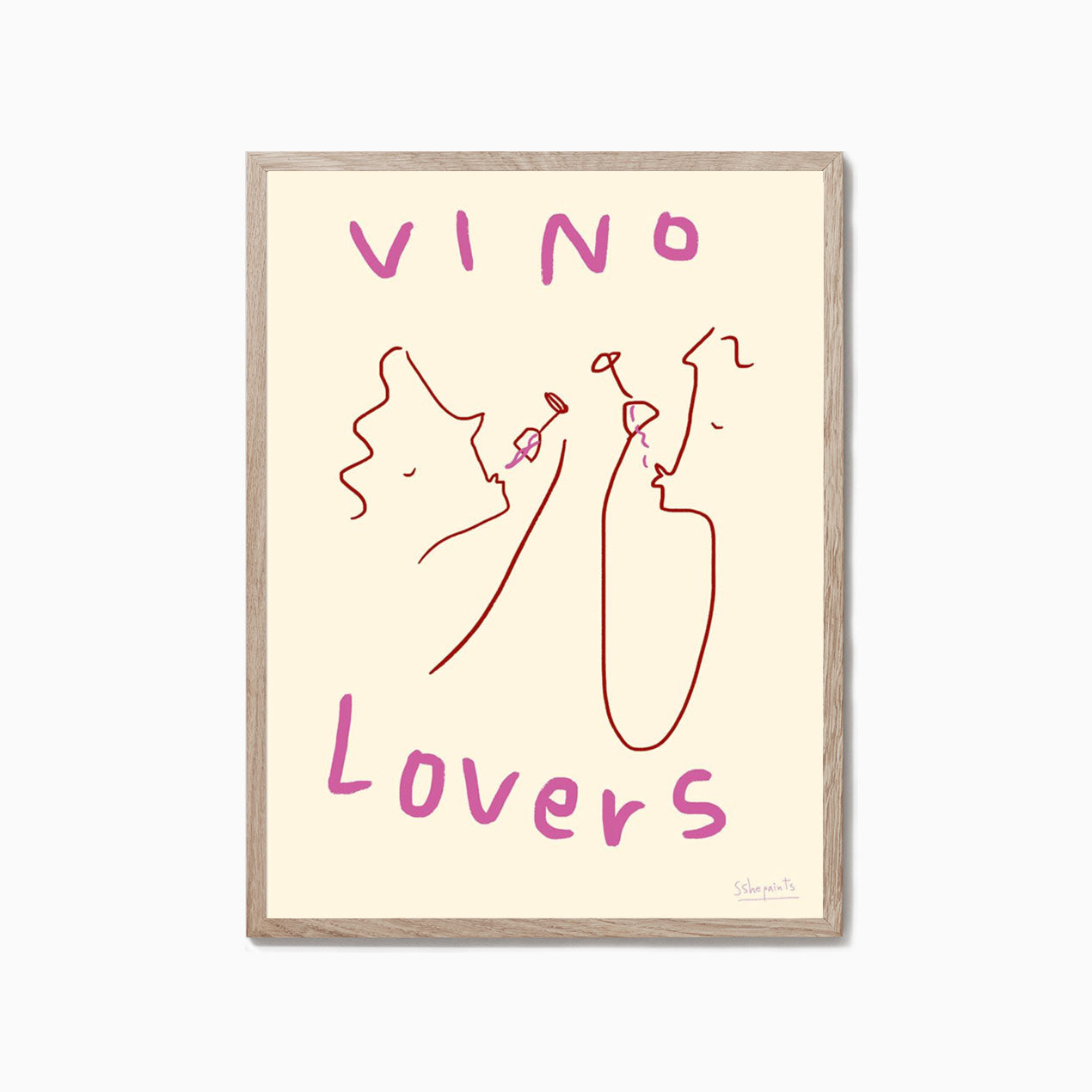 The Poster Club Ruby Hughes Vino Lovers