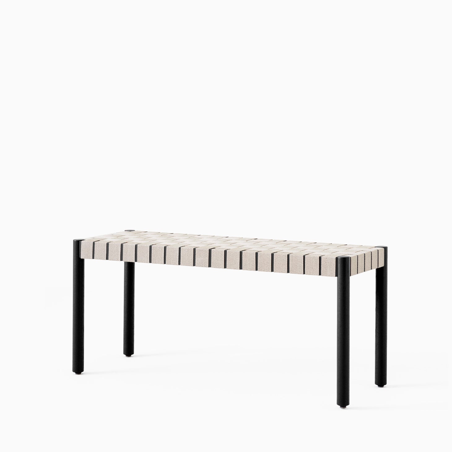 &Tradition Betty Bench TK4 Black with Natural Webbing