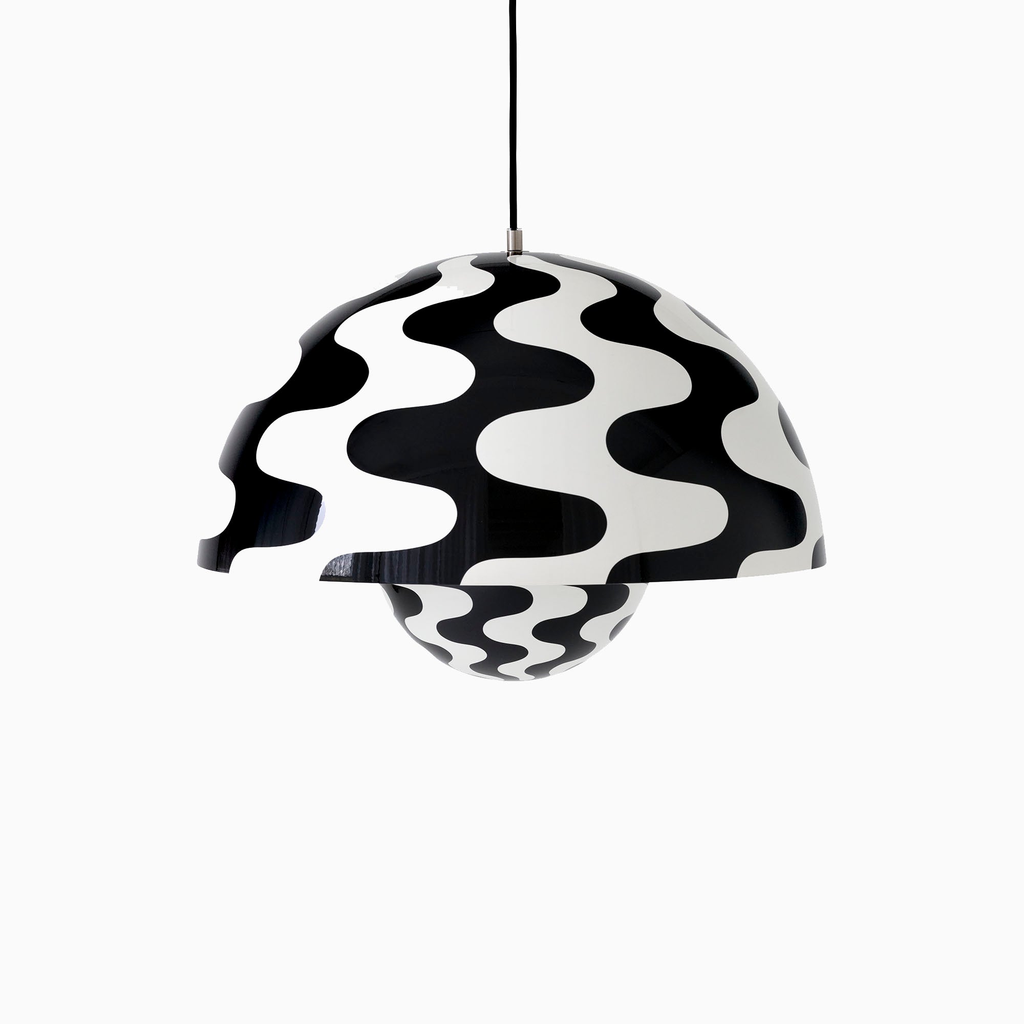 &Tradition Flowerpot Pendant VP2 Patter Black White