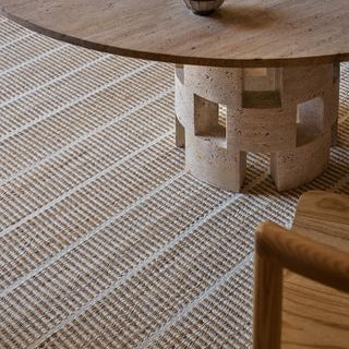 Armadillo Trellis Handwoven Wool and Jute Area Rug