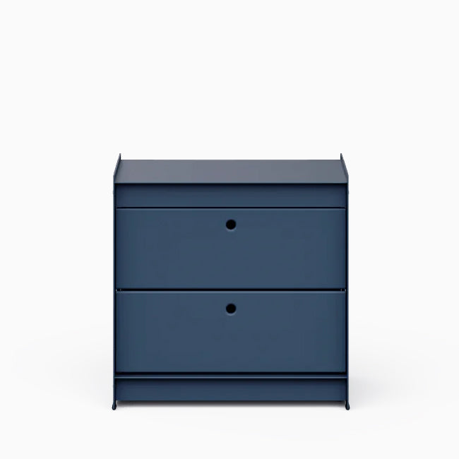 Util Bedside Table with 2 Drawers Midnight Blue