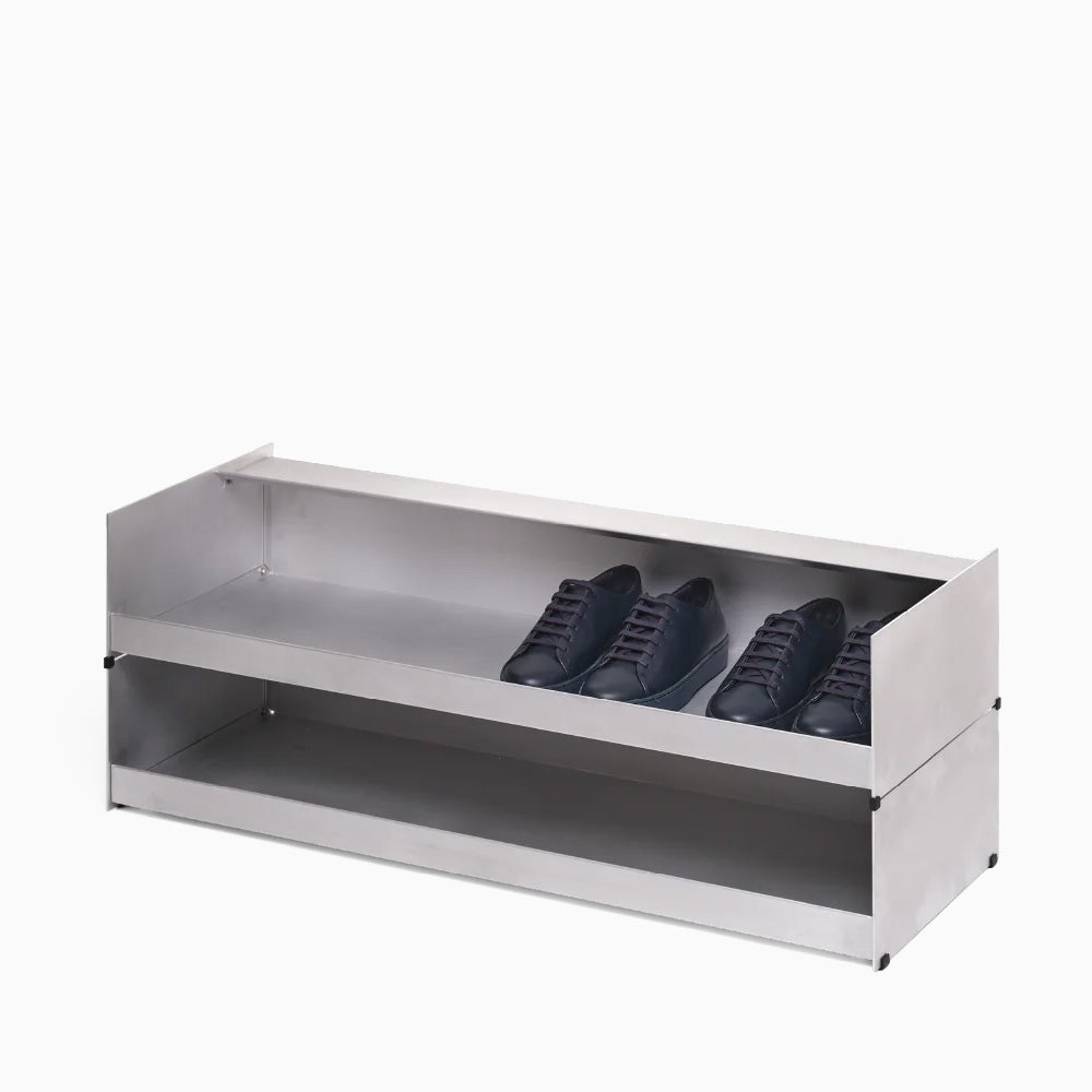 Util x JAK Shoe Rack Brushed Aluminium