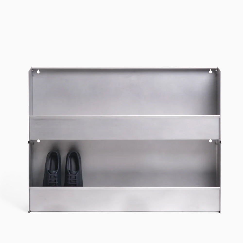 Util x JAK Shoe Rack Brushed Aluminium