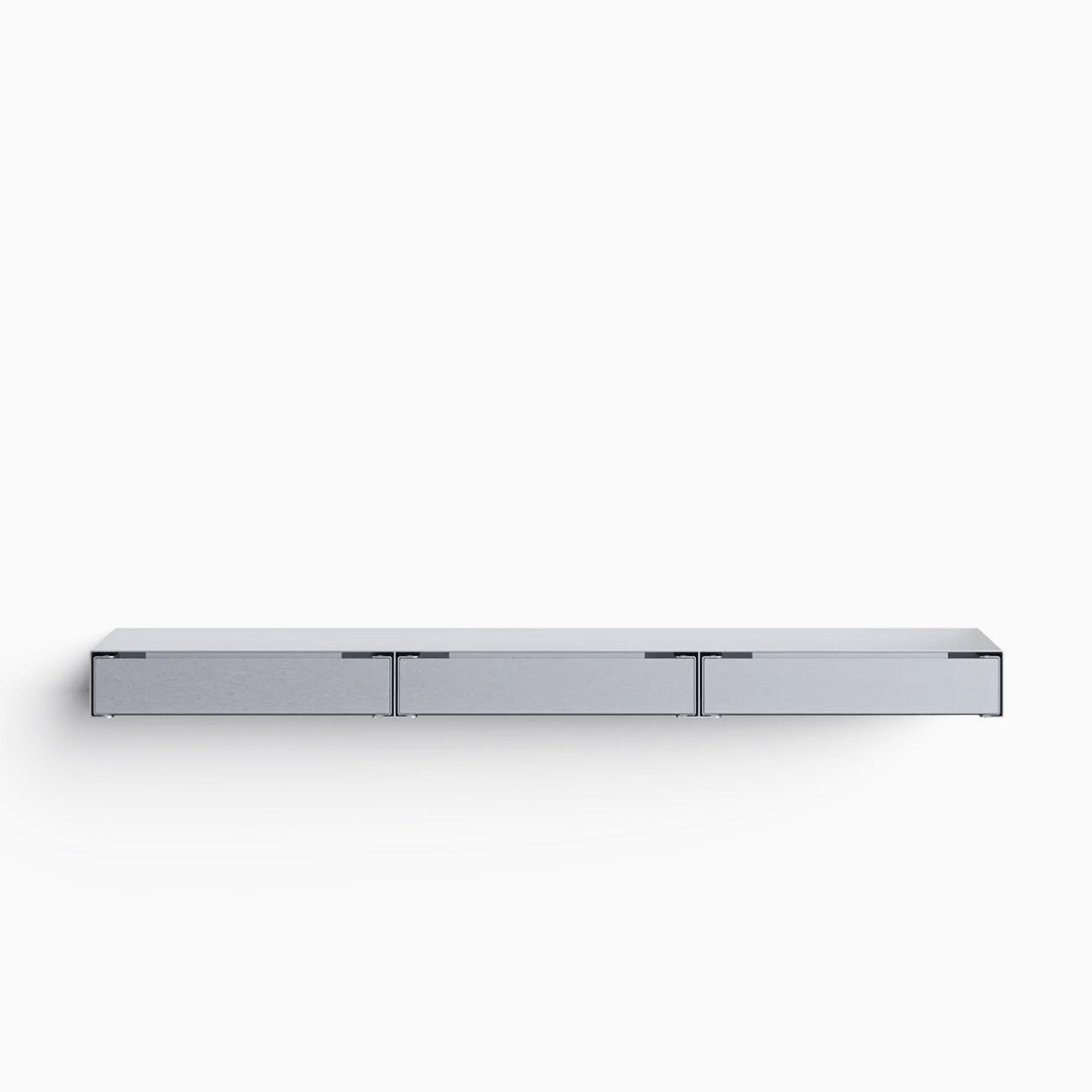 Util KGT Wall Mounted Drawer 3 - Horizontal Brushed Aluminium