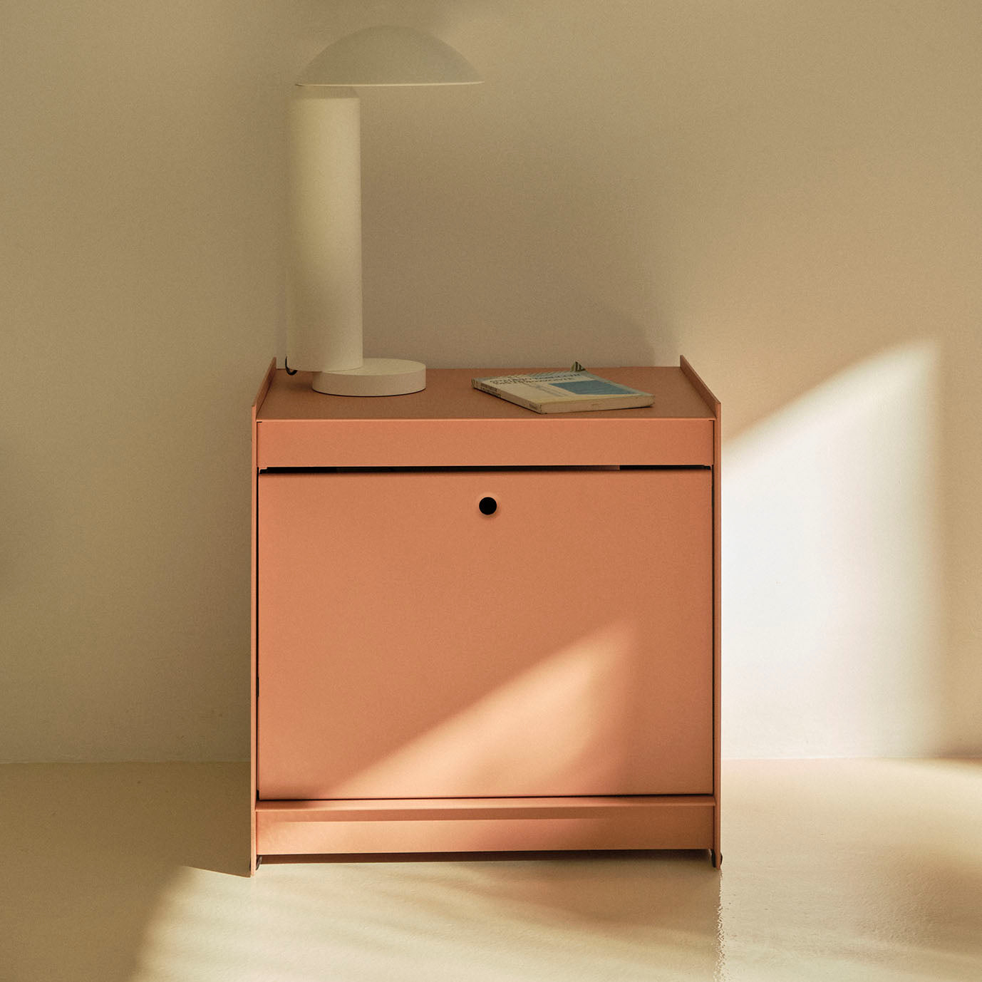 Util Plie Bedside Table with 1 Tall Drawer Coral