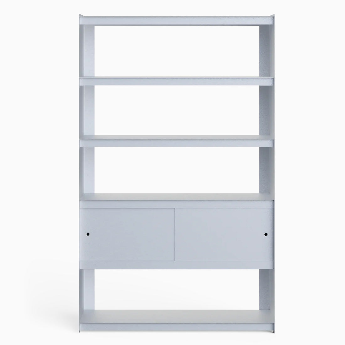 Util Plie Bookshelf 2 Doors Brushed Aluminium