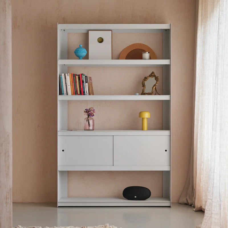 Util Plie Bookshelf 2 Doors Light Grey