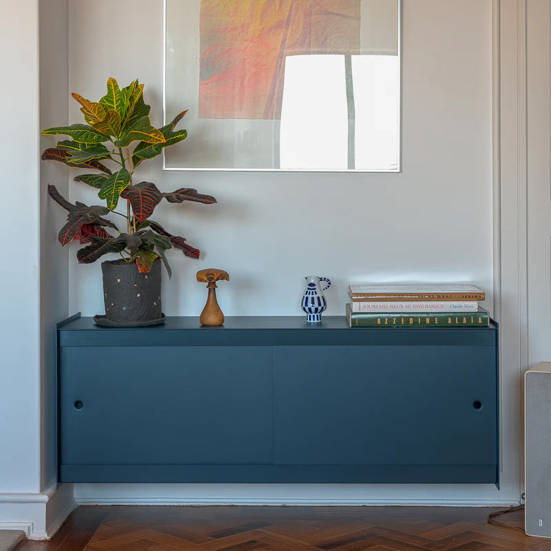 Util Plié Wall Unit 2 Doors 120cm Midnight Blue