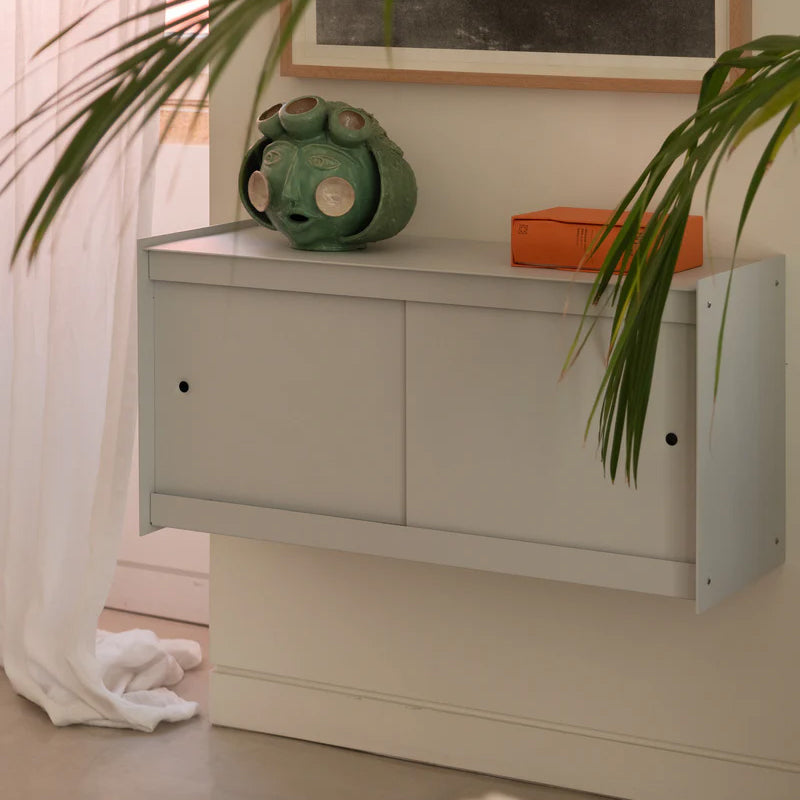 Util Plié Wall Unit 2 Doors 90cm Light Grey