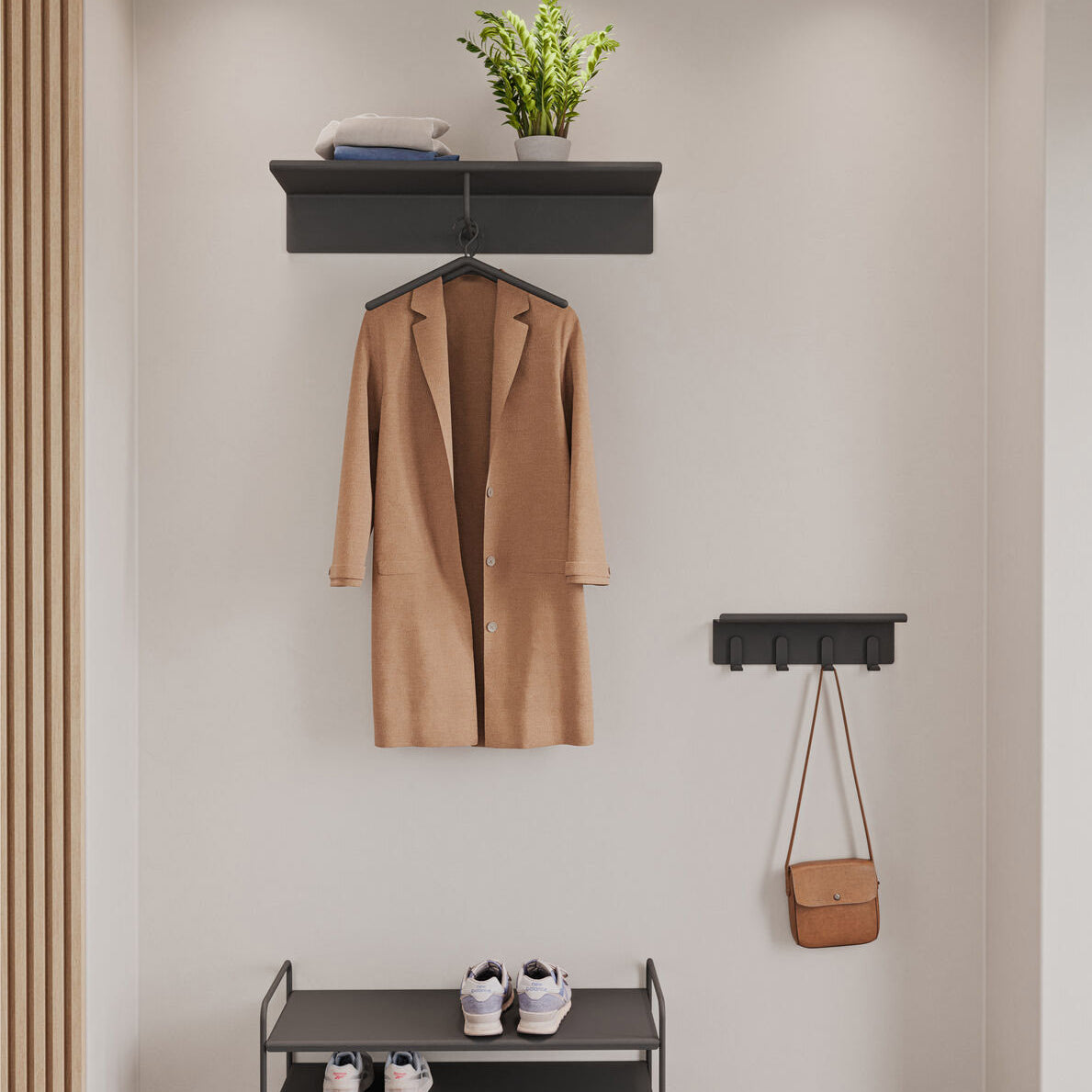 Zone A-Hallway Shelf Black