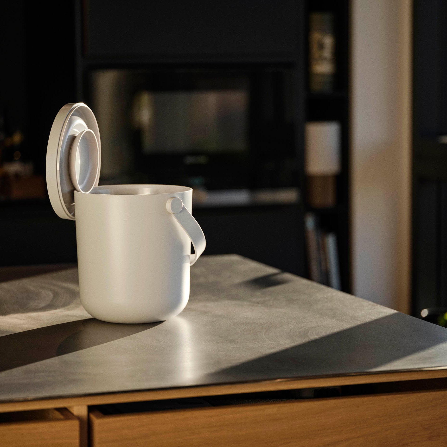 Zone Circular Bin 3L - Warm Grey