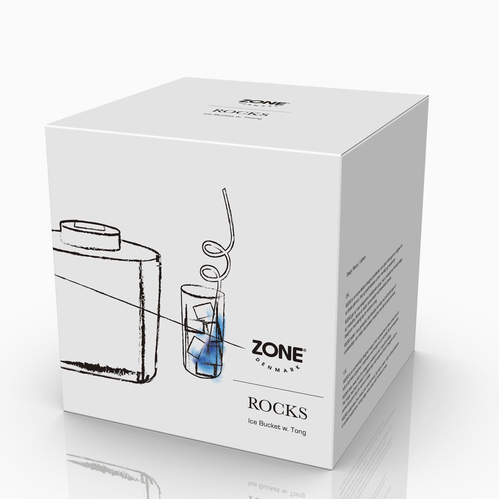 Zone  Rocks Ice Bucket With Tongs - Stainless Steel