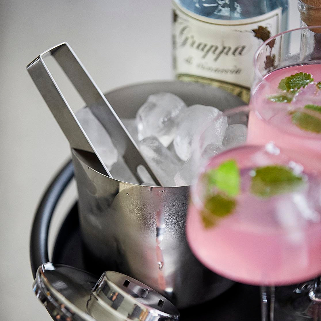 Zone  Rocks Ice Bucket With Tongs - Stainless Steel