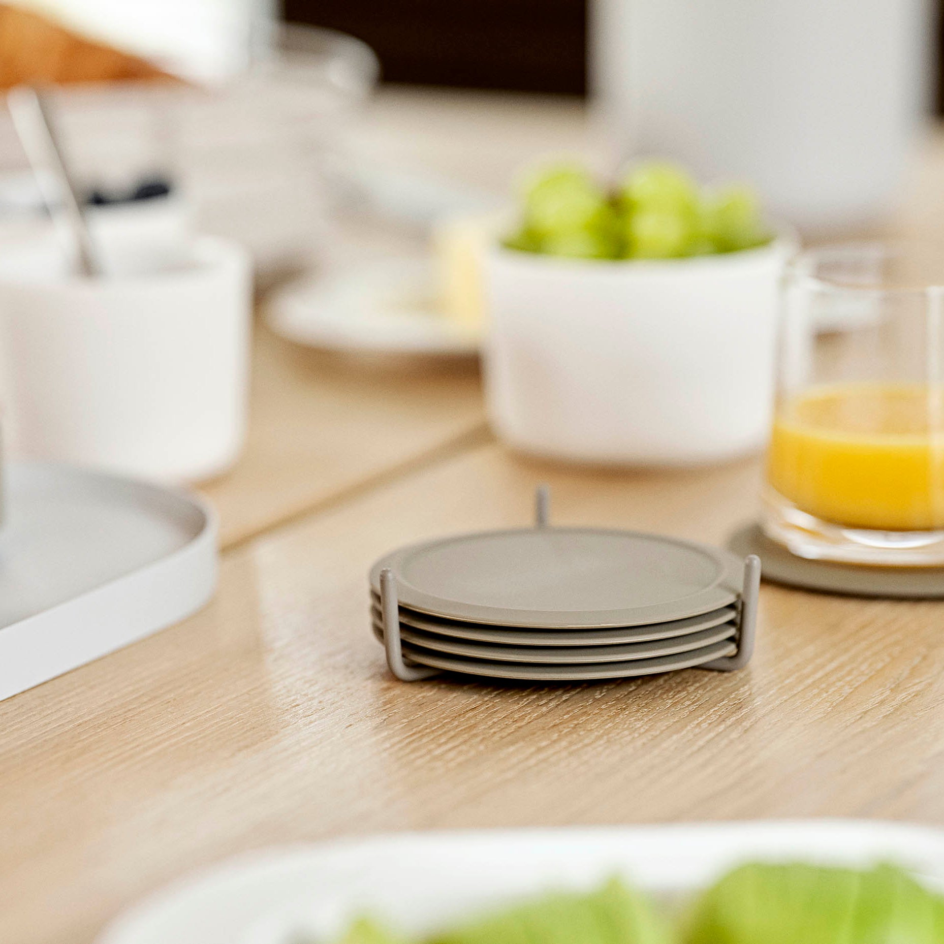 Zone Singles Coasters (Set of 6) - Taupe