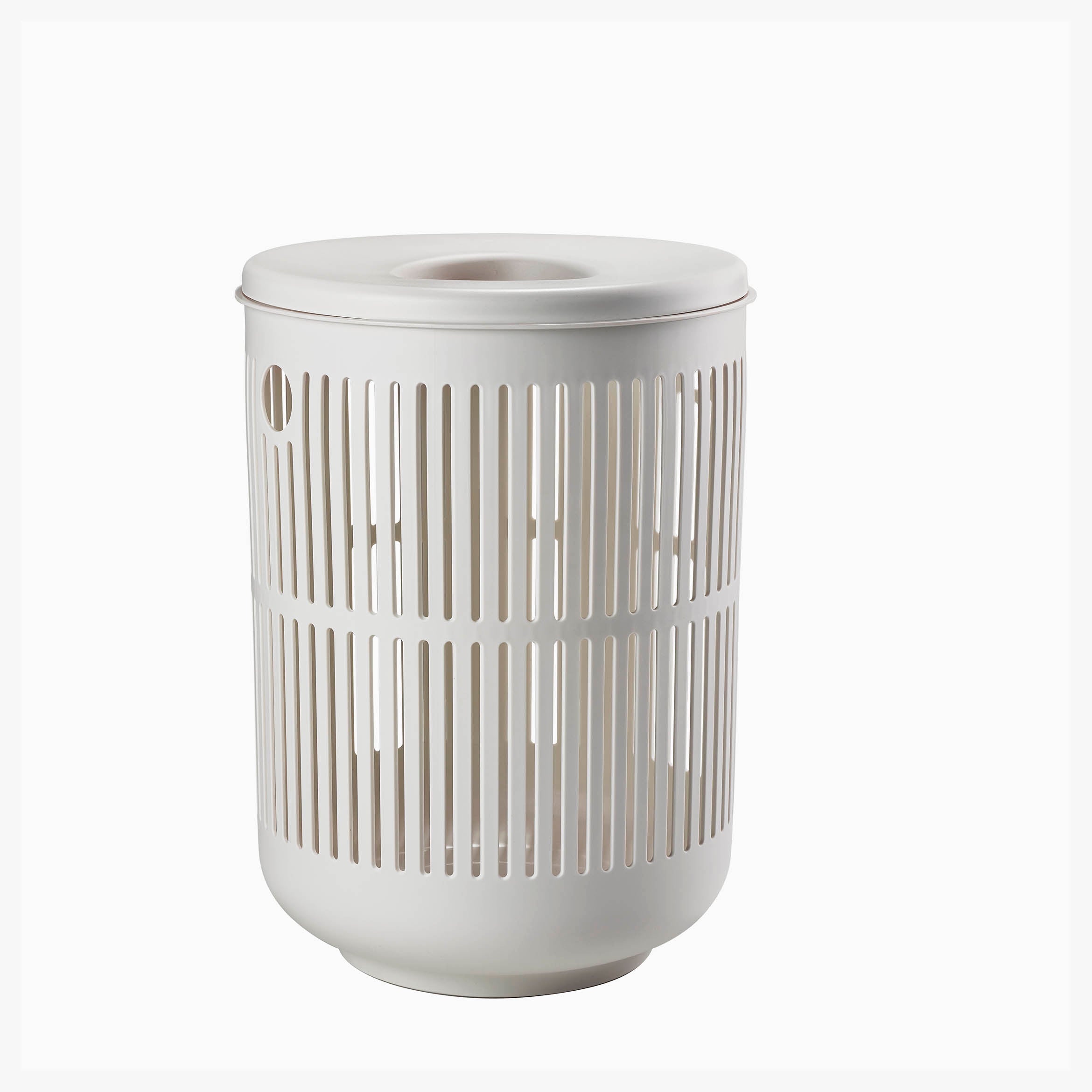 Zone Ume Laundry Basket with Lid 60L - Soft Grey