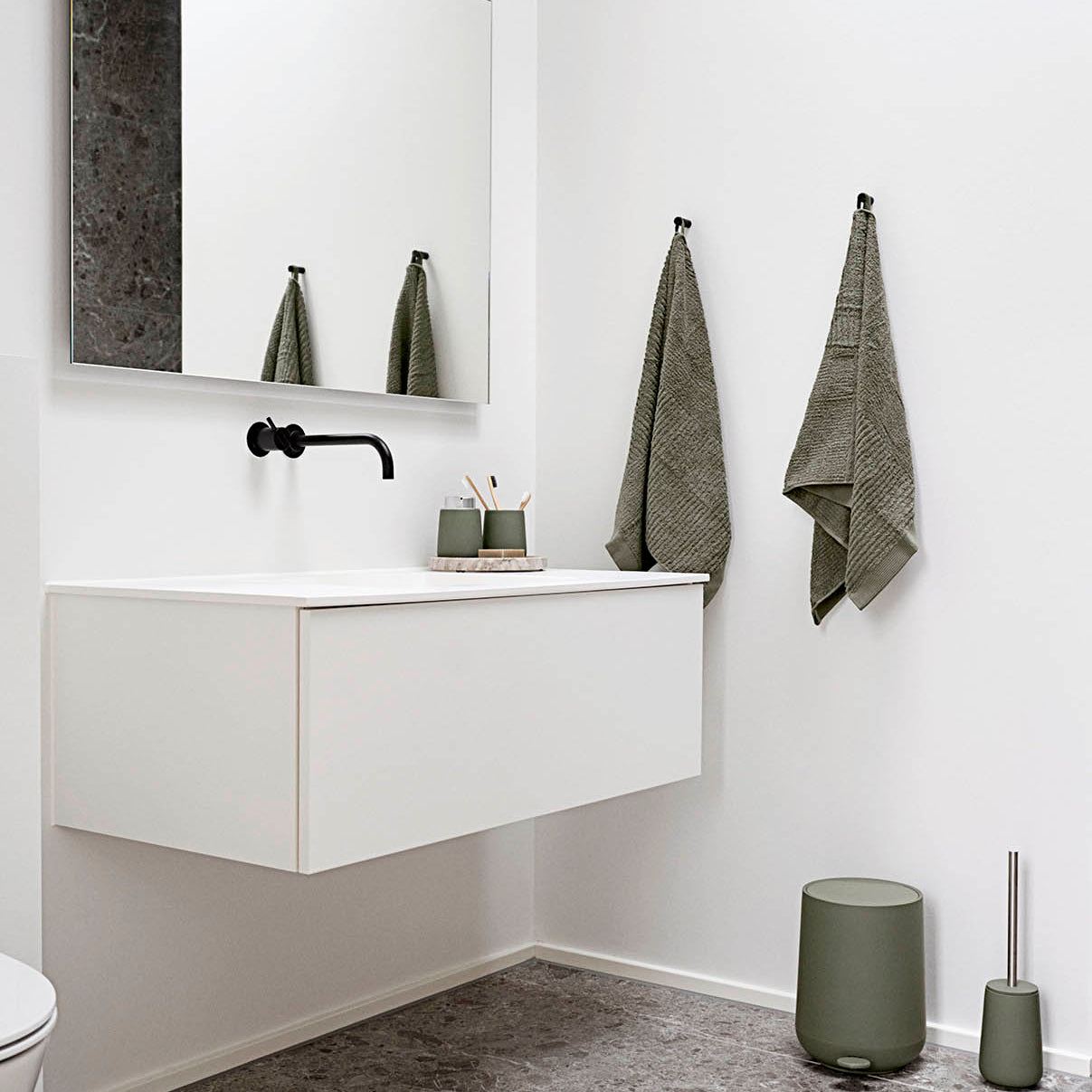 Zone Nova Pedal Bin Olive Green