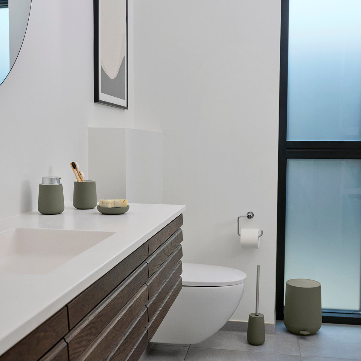 Zone Nova Pedal Bin Olive Green