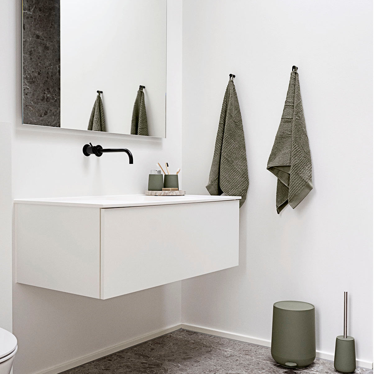 Zone Nova Pedal Bin 3L - Olive Green