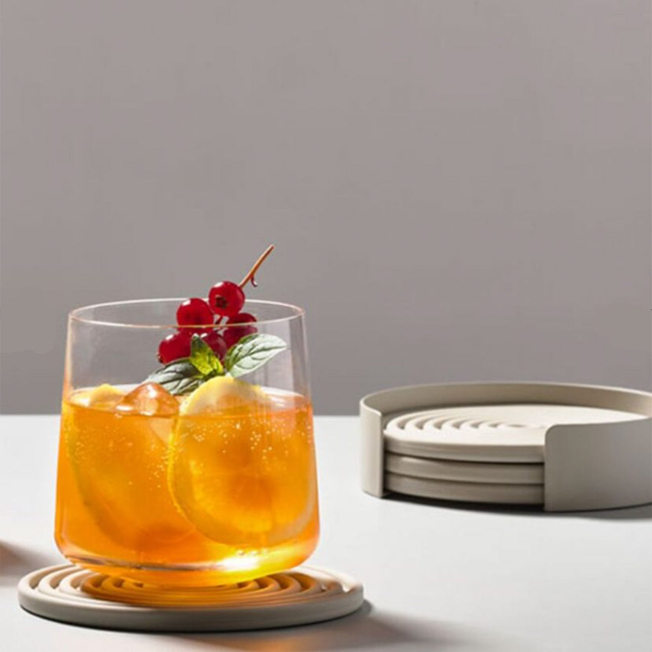 Zone Rocks Coasters (Set of 4) - Warm Grey