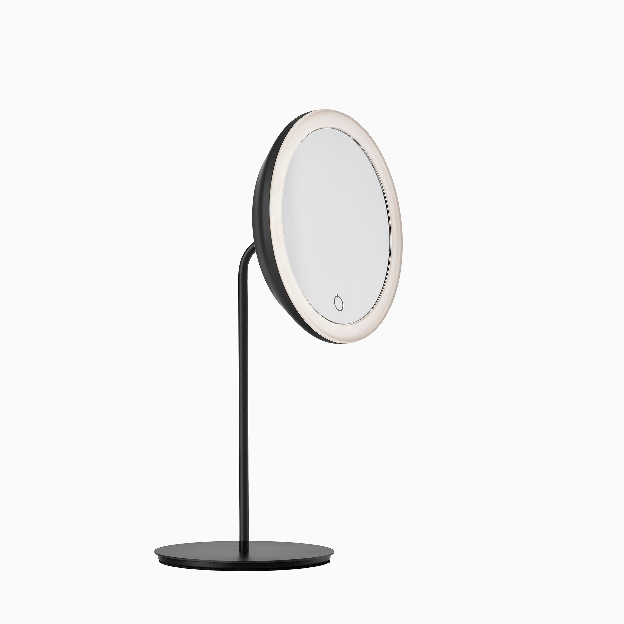 Zone Table Mirror with Magnification and Light - Black