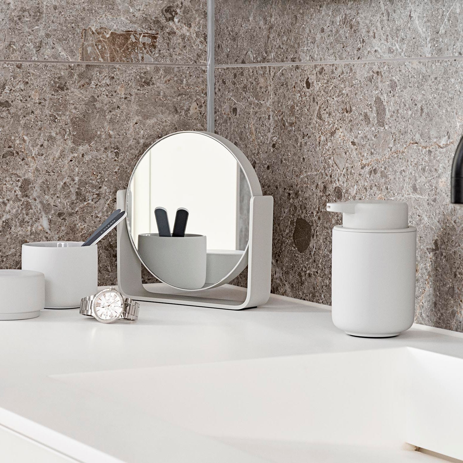 Zone Ume Soap Dispenser Soft Grey